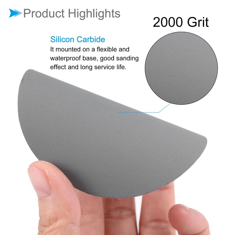 CoCud Hook and Roll Sanding Discs 3" 75mm Sandpaper 2000