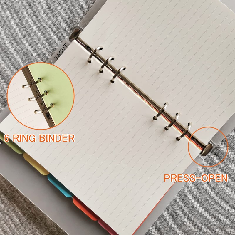 DY.2ten Refillable A5 Notebook Set, 3 Pack A5 Lined Refill