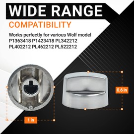 BlueStars Ultra Durable 4 Packs 811195 Ventilation Wolf Hood Knob Replacement Compatible with Sub-Zero Wolf - Replaces 805328 KIP5D44 5D44 B002MFNQ34