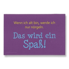 Rannenberg Laptop Cloth Microfibre Cleaning Cloth "Wenn ich alt bin wirde ich nörgeln