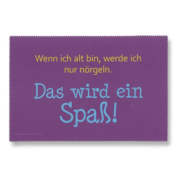 Rannenberg Laptop Cloth Microfibre Cleaning Cloth "Wenn ich alt bin