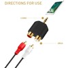AYMBH Gold-Plated 3.5mm Male Stereo Jack to 2 RCA Female
