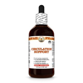 Circulation Support Tincture, Made in Hawaii, All Natural, Vegan, Pure Liquid Extract - 4 fl.oz