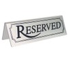 10 Stainless Steel Reserved Table Signs - BarBits Tabletop Tent