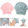 Gorras para Cabello Seco de Coral Fleece para Mujer, 2