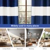 DriftAway Navy Stripe Room Darkening Window Curtains 63 Inch Long