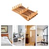 YUEMING Wooden Coat Rack with 17 Pins Clothes Rack Expandable