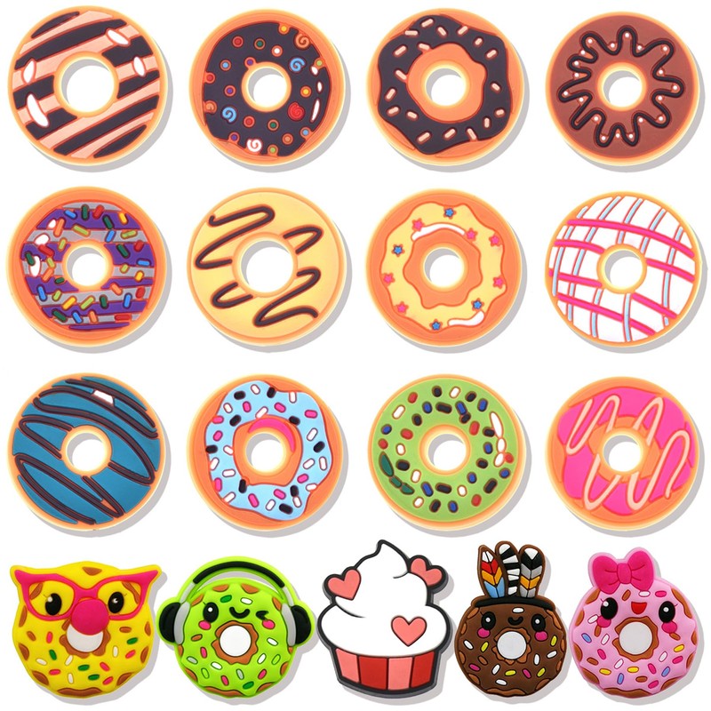 Croc Charms Donut - 17PCS Croc Charms, Funny Croc Charms,