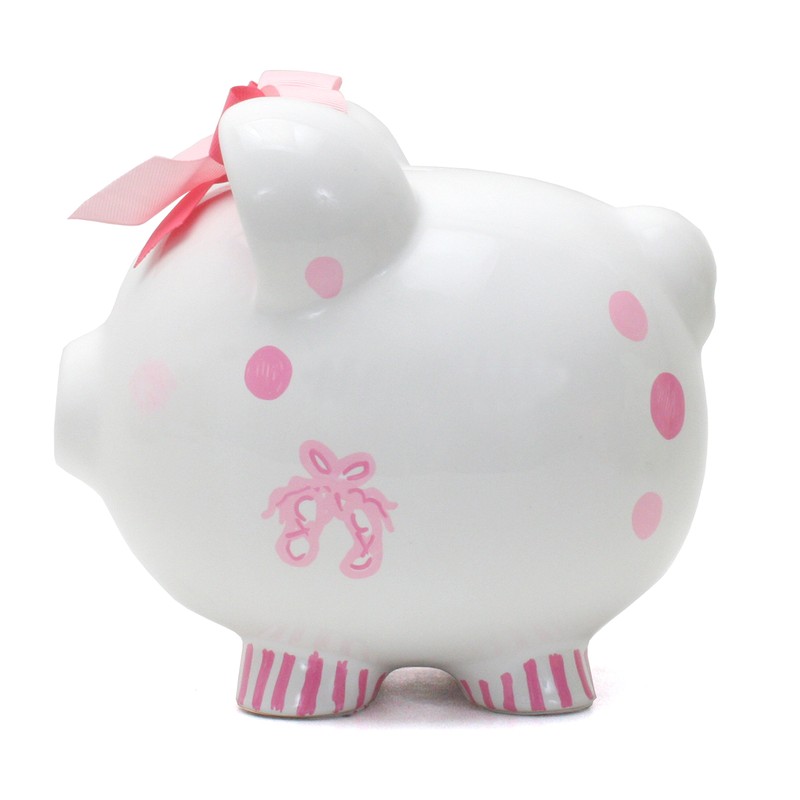 Child to Cherish Ceramic Piggy Bank for Girls, Ava's Tutu