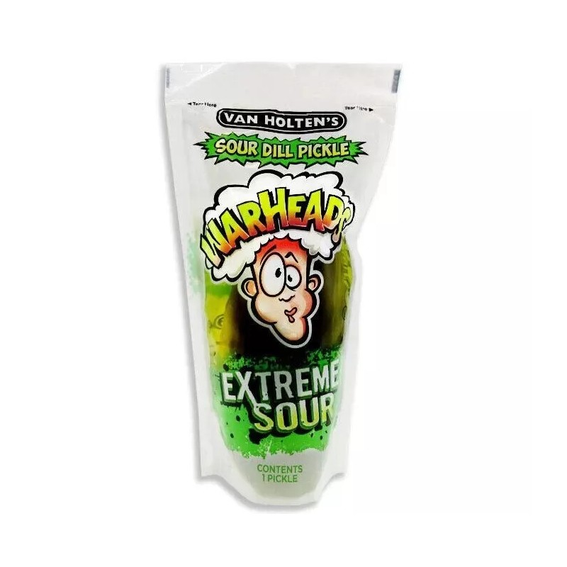 Van Holten’s Pickles WARHEADS Extreme Sour Jumbo Dill Pickle Pickle-In-A-Po