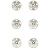 Clover Snaps 0.5 inches (12 mm), 6 Pairs, Silver 26-545