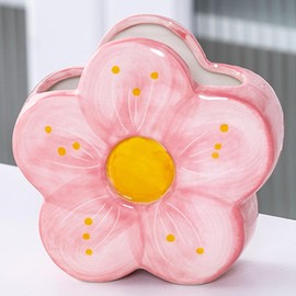 Busnos Pen Holder Brush Holder Pen Organiser Cute Pen Holder Pink Pen Holder Flower Room Decoration Kawaii Pen Holder Boho Style Aesthetic Pen Holder Desk Accessories Gift for Women