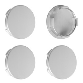TMS 2.25Inch 57MM Wheel Center Caps for Rivian R1T Rim Hub Caps 6005879 00 A, Pack of 4 (Silver, Outer 57MM, Inner 50MM)