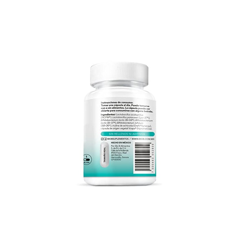 BIO B | Probióticos 75 billones UFC + prebióticos |