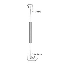 Retractor RAGNELL, Double-Ended, 14cm