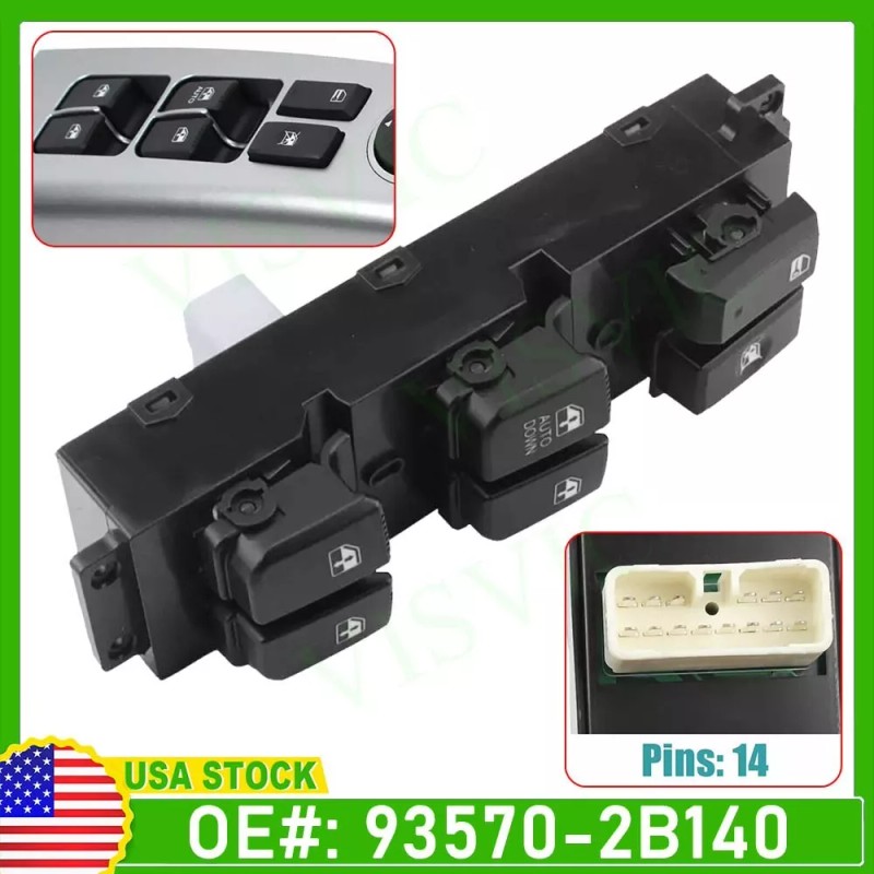 Unbranded For Hyundai Santa Fe 2007-2011 93570-2B140 Front Left Master