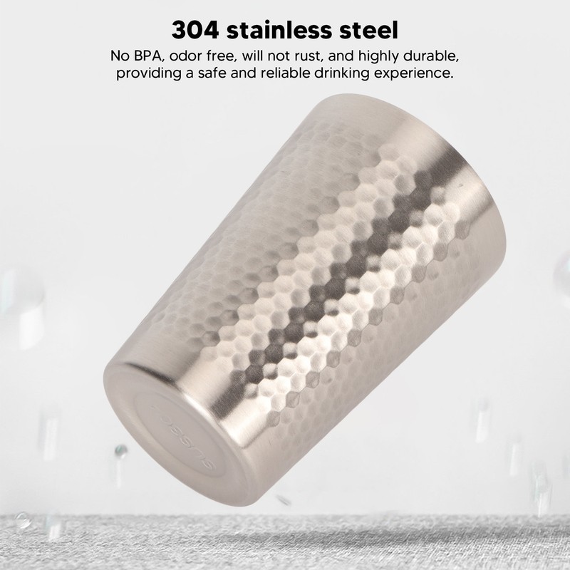 2pcs 304 Stainless Steel Cup 350ml Durable Multipurpose Water Coffee