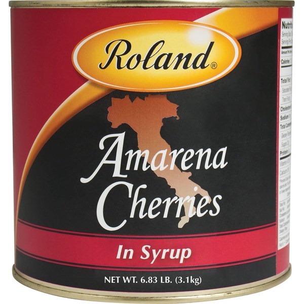 Roland Foods Amarena Cherries, In Syrup, Specialty Imported Food, 6.83 LB Can