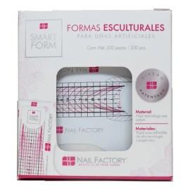 Formas Esculturales Uñas Autoadhesivas Nail Factory Pack 200 Piezas                                                                                   