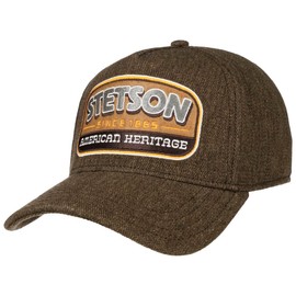 Stetson American Heritage Wool Cap Women/Men - Baseball Metal Buckle, with Peak, Peak Winter Autumn-Winter - One Size Brown