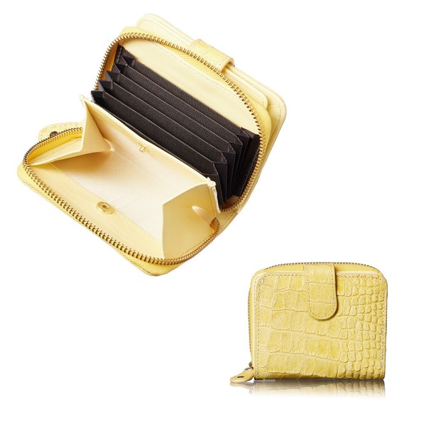 [Made in Italy, Cowhide Leather Spice] Women's Bi-fold "Looks Mini