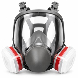 Full Face Respirator Mask for Painting & Woodworking – Reusable Dual-Filter Design for Workshop and DIY Projects
