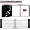 JIANTA A4 Sheet Music Folder, 4 Page Expand, 60 Pages