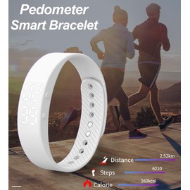 findtime Non Bluetooth Fitness Tracker Smart Bracelet Pedometer Watch Step Counter Calories Activity Tracker Alarm Clock Waterproof Digital Fitness Watch for Adult Kids Seniors