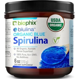 biophix Espirulina Azul En Polvo Orgánica De 6 Oz Con Pigmento Azul Natural - Suplemento De Algas - Espirulina En Polvo Superalimento - Espirulina En 