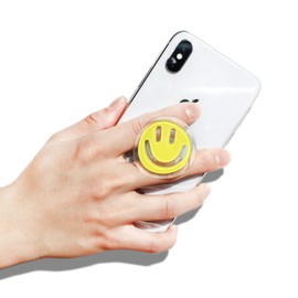 GRIPONG Smiley Face Phone Grip - Fun and Expandable Accessory for Enhanced Smartphone Stability - Smiley Design, Strong Adhesion, Versatile Use (Yellow Smiley Face)