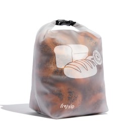 (re) zip Reusable Bread & Bagel Storage Bag – Large 39 Cup Roll Top, Freezer Safe, Airtight When Rolled, BPA-Free Food-Grade PEVA – Keeps Homemade & Bakery Bread Fresher Longer