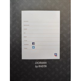 Rheita Diorama 955-17BU Notepad with Nub Embossing A5 Squared 80 Sheets 80 g/m² Blue