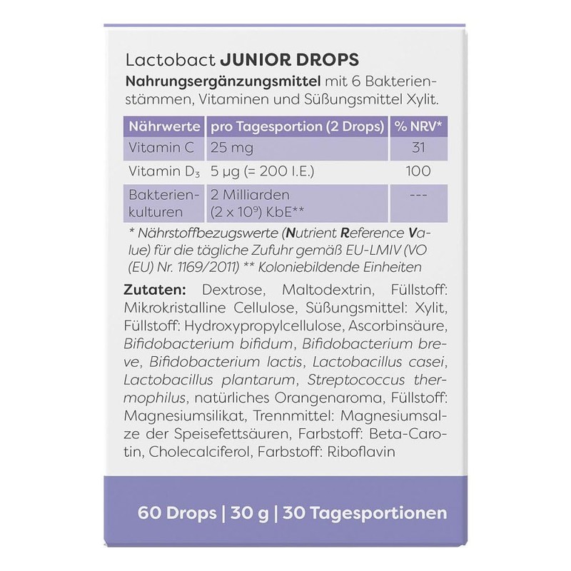Lactobact Junior Drops, Pack of 60