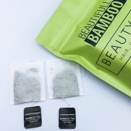 Bambú hermoso Té de bambú rico en sílice para cabello, piel, uñas (30 bolsas de papel de filtro)