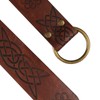 ITODA PU Leather Ring Belt Medieval Embossed Belt Cosplay Viking