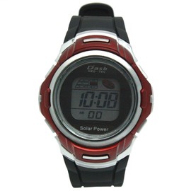Arias AD06717-SOL-11 Men's Watch, Solar Digital Dash, Waterproof, Multi-functional, Urethane Strap, Black, Black, watch