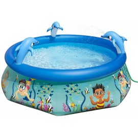 Bestway H2OGO Underwater Oasis Spray Pool 3 Dolphins w/ 1 Sprayer Kids Splash Pools