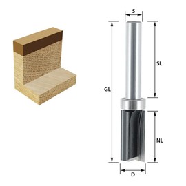 ENT Slotting Cutter, Tungsten Carbide Shaft, Diameter (C) 12.7–22 mm, Diameter (A) 19–32 mm, Width (B) 32 mm (D) 56-77 mm, Total Length 8 mm, Shaft with Ball Bearing, 11653