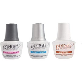 Gelish Terrific Trio Essentials 15 Milliliter Basic Care Soak Off Manicure Gel Nail Polish Kit with Foundation, pH Bond and Top It Off Gel