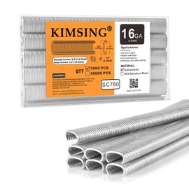 KIMSING SC760 16 Gauge 5/8'' Crown Galvanized C Ring Staples C-Rings Hog Rings, Wire Fencing Staples, Fasteners for C Ring Stapler, Hog Ring Tool, C Ring Plier, 1000 PCS/Pack