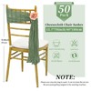 REWOMC 50 PCS Cheesecloth Chair Sashes, 15.7x70 Inch, Sage Green