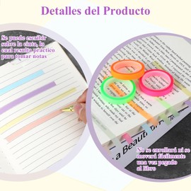 WJTNG 20pcs Pestañas De índice Adhesivas, Etiqueta De Índice a Prueba De Agua, Pegatinas de Conveniencia, Notas Destacadas Adhesivas para Anotar Libros y Mantener la Escritura Ordenada (10 Colores)