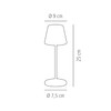 APS Merle Mini 17027 Wireless USB-C Table Lamp, Colour Temperature