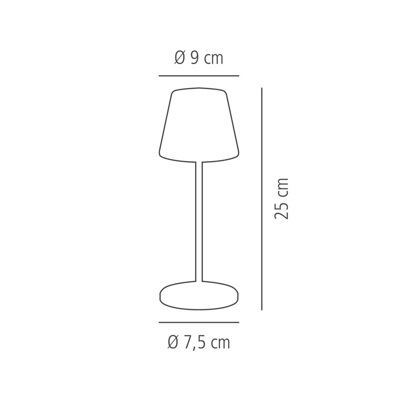 APS Merle Mini 17027 Wireless USB-C Table Lamp, Colour Temperature
