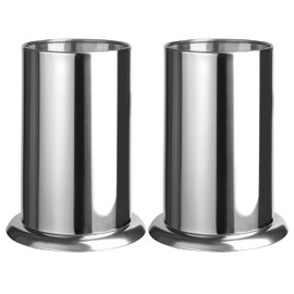 MyLifeUNIT Straw Holder for Counter, Stainless Steel Coffee Stirrers Holder 6.7" x 4.9"(2 pack)