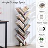 Hoctieon 10 Tier Tree Bookshelf, 10 Shelf Bookcase, Free Standing