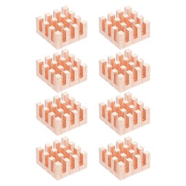 PATIKIL Copper Heatsink 12x12x6mm, 8 Pcs Heat Sink Cooler Radiator for Raspberry Pi Chip CPU Power Transistor FET IC Power Amplifier
