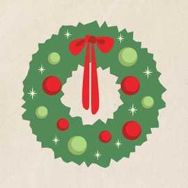 CafePress Christmas Wreath Tote Bag Natural Canvas Tote Bag, Reusable Shopping Bag