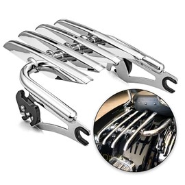 Dasen Chrome Mounting Stealth Luggage Rack Detachable Compatible with 2009-2023 Harley Davidson Touring Road King Electra Road Street Glide