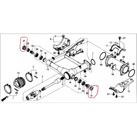 HONDA TRX250, VF1100, VT1100, GL1500, VTX1300, VT750 SWINGARM PIVOT BOLT NUT CAP